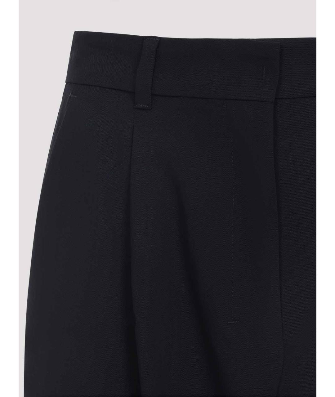 'S MAX MARA Синие шерстяные прямые брюки, фото 3
