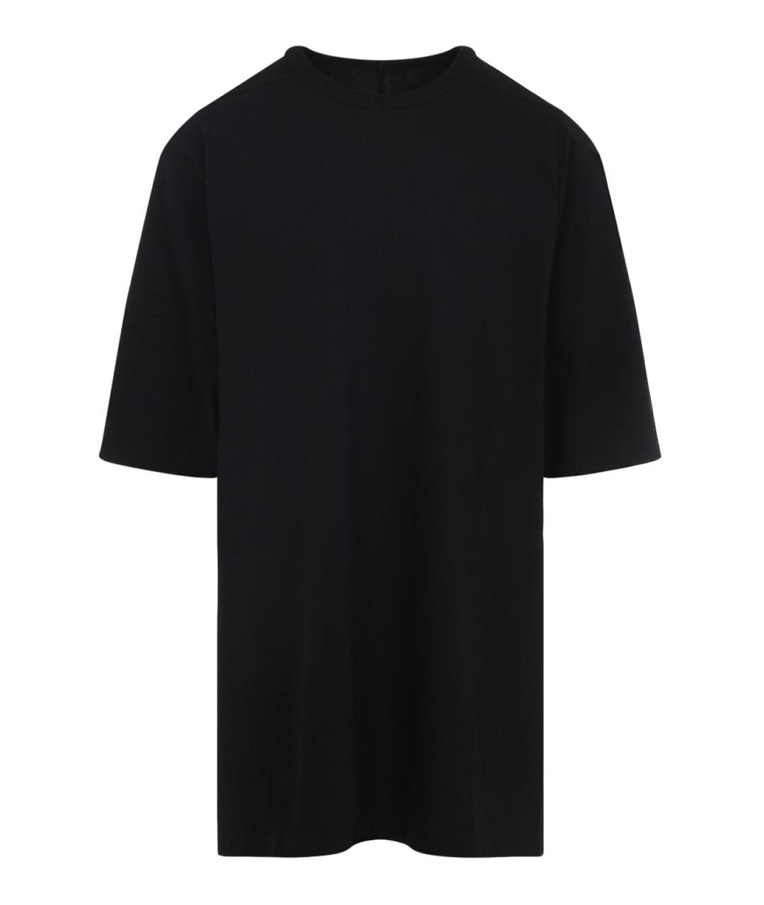 RICK OWENS Черная хлопковая футболка, фото 1