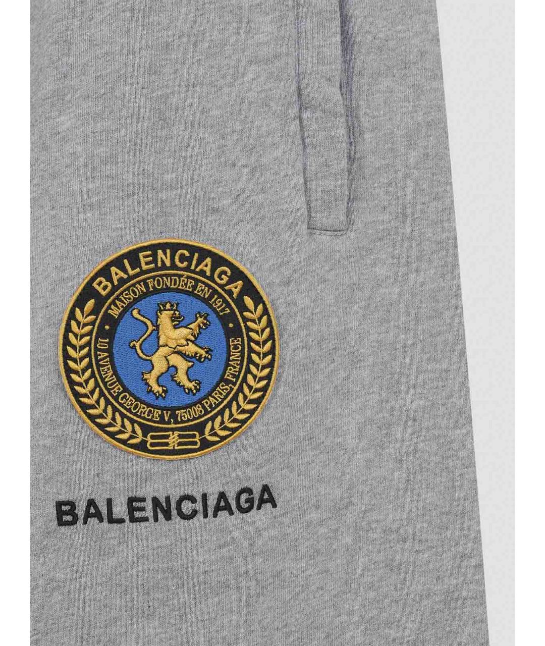 BALENCIAGA Серые хлопковые шорты, фото 3