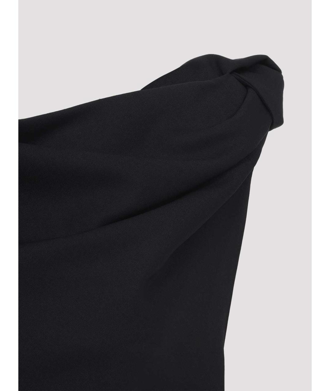 Carven Темно-синее шерстяное вечернее платье, фото 3