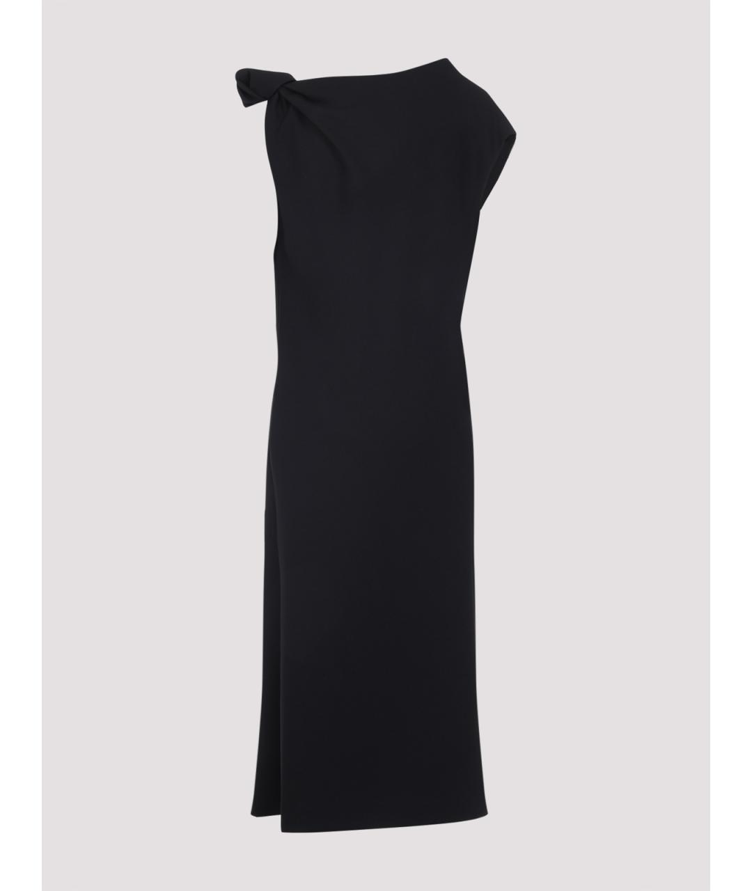 Carven Темно-синее шерстяное вечернее платье, фото 2