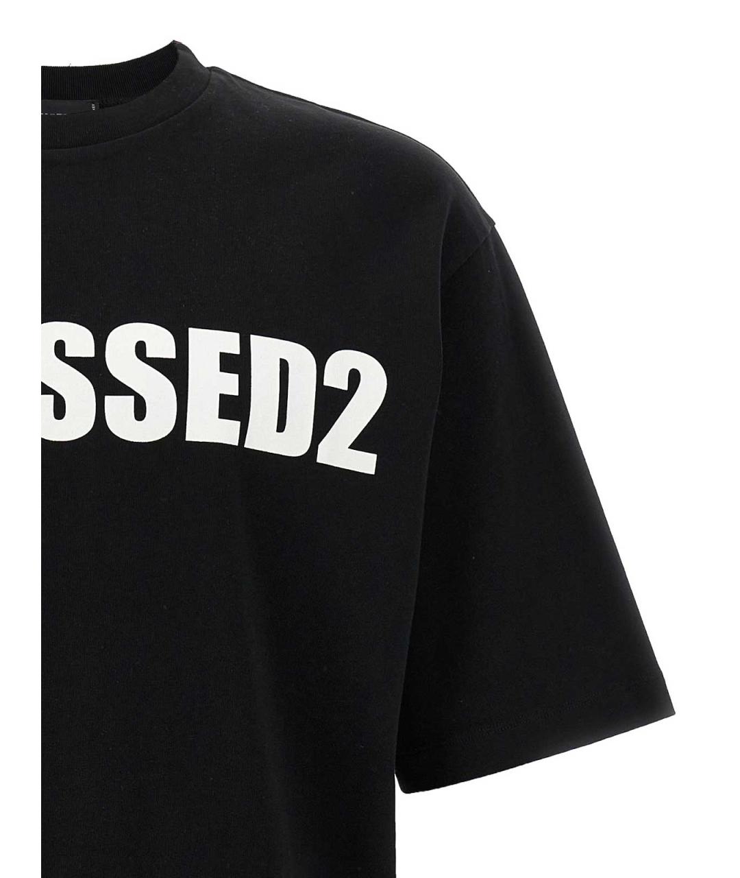 DSQUARED2 Черная хлопковая футболка, фото 3
