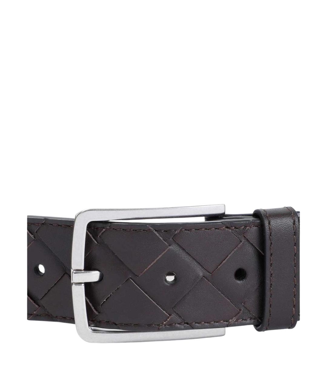 BOTTEGA VENETA Черный кожаный ремень, фото 3