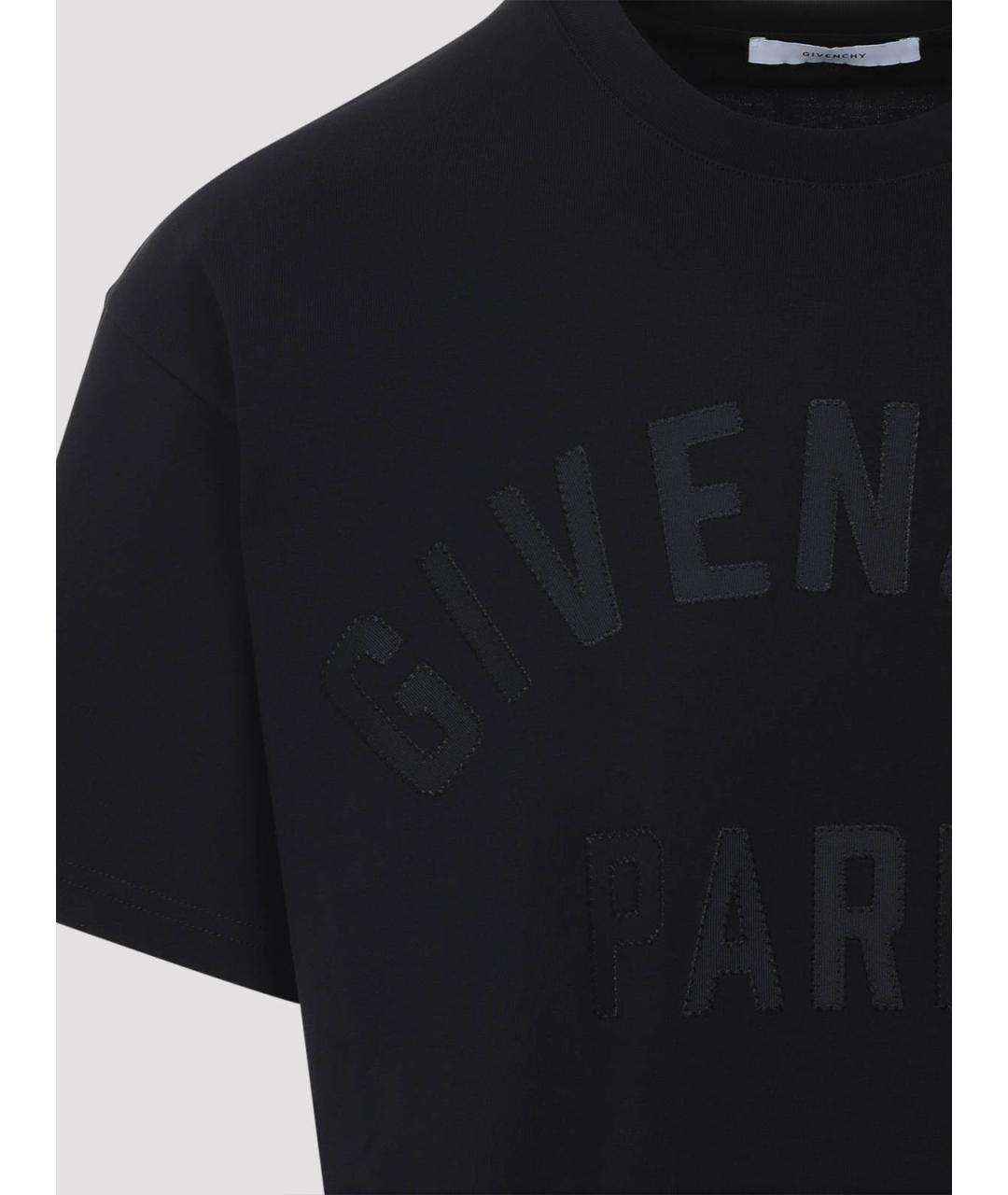 GIVENCHY Черная хлопковая футболка, фото 3