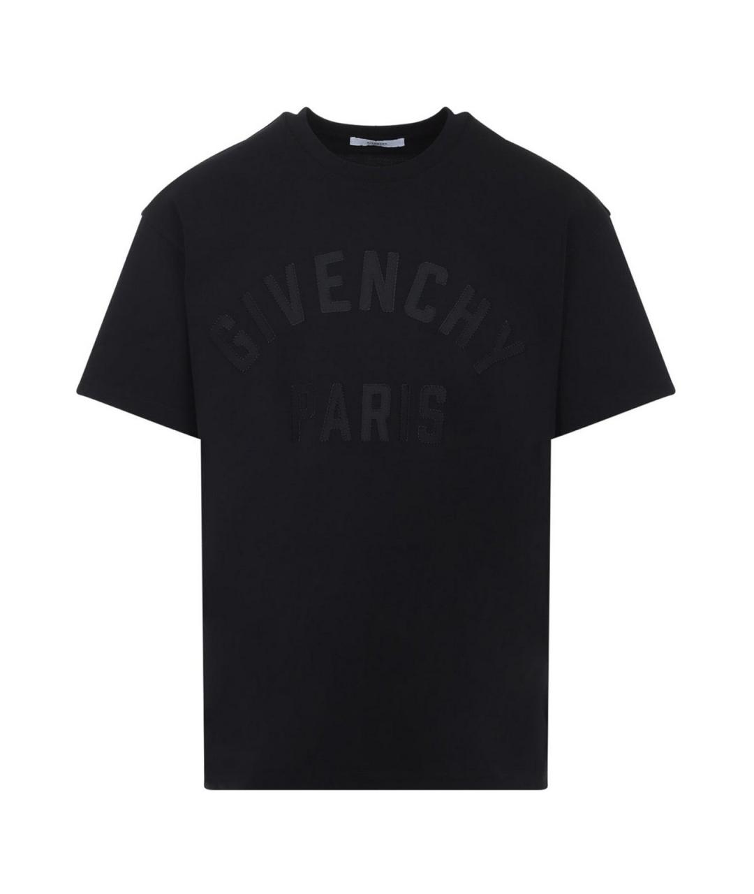 GIVENCHY Черная хлопковая футболка, фото 1