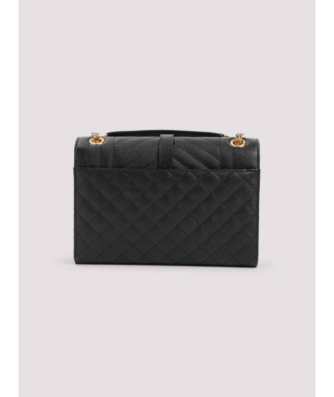 SAINT LAURENT Черная кожаная сумка через плечо, фото 2