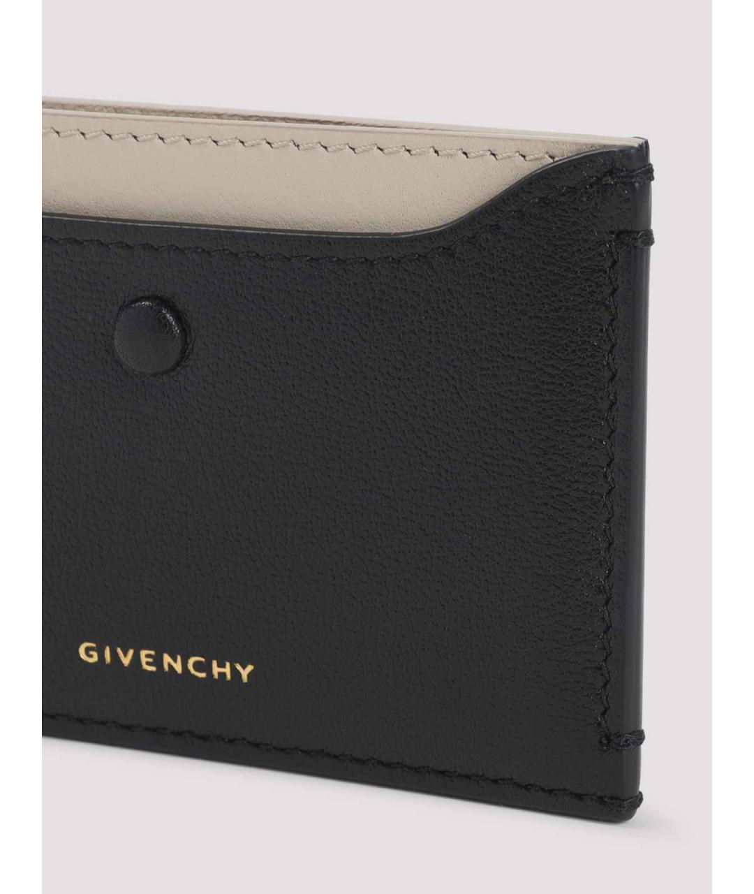 GIVENCHY Черный кожаный кардхолдер, фото 3