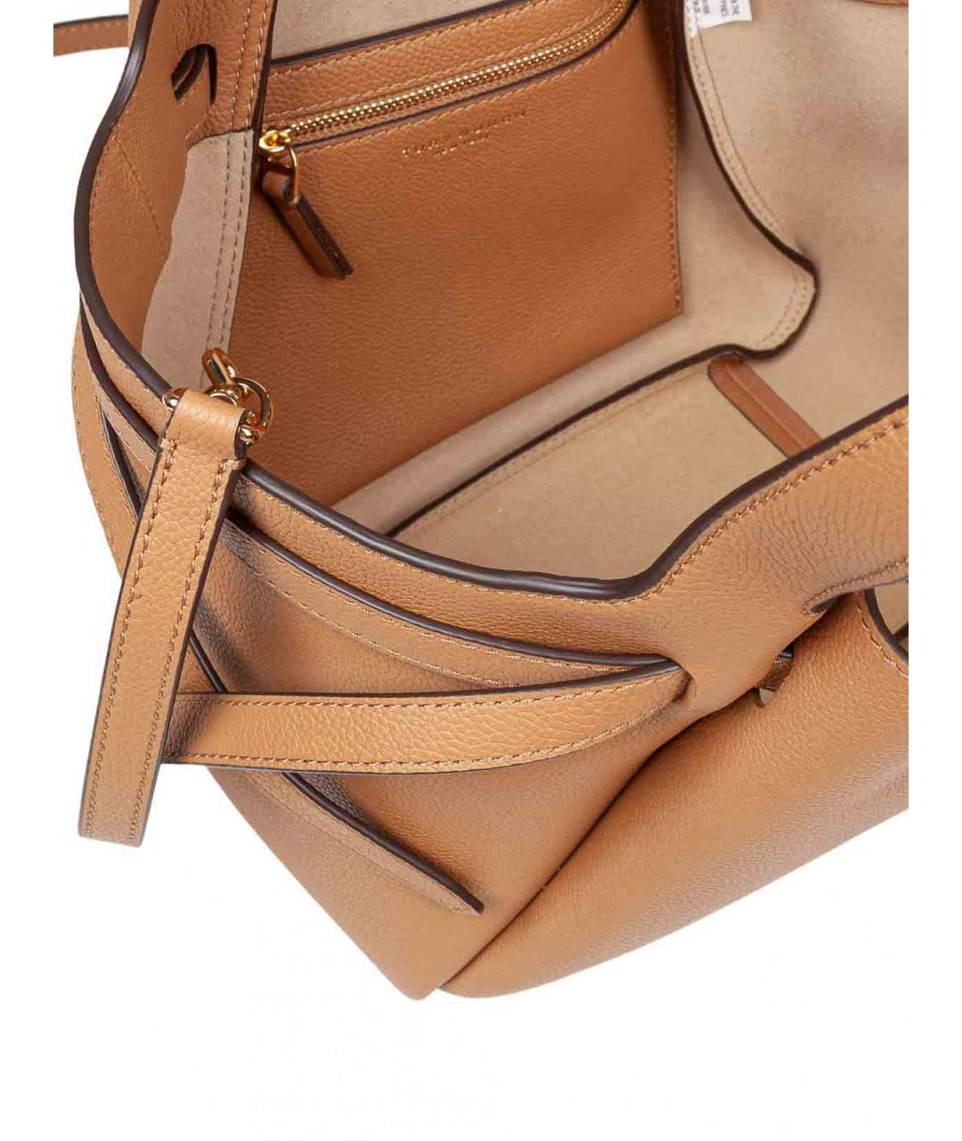 TORY BURCH Бежевая кожаная сумка через плечо, фото 4
