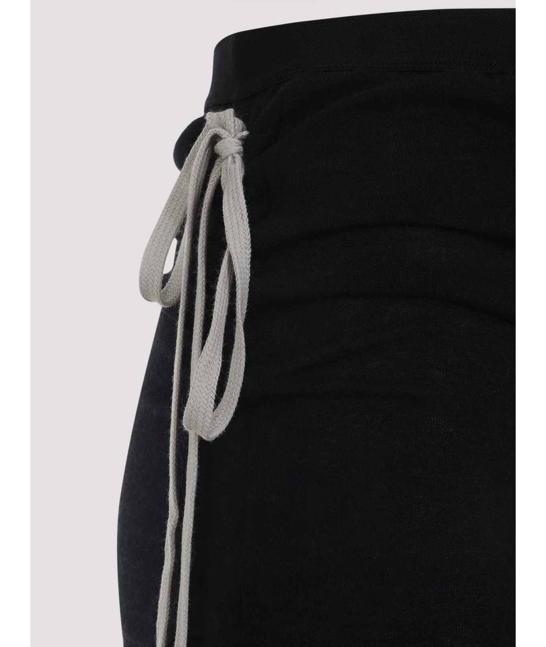 RICK OWENS Черная шерстяная юбка миди, фото 4