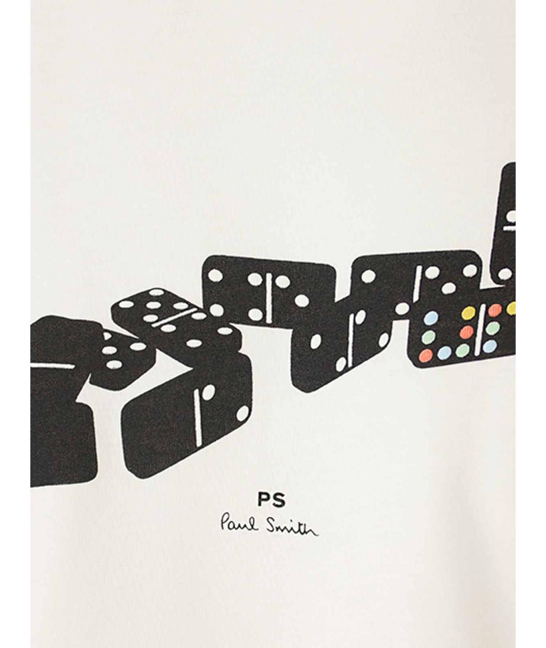 PS BY PAUL SMITH Белая хлопковая футболка, фото 3
