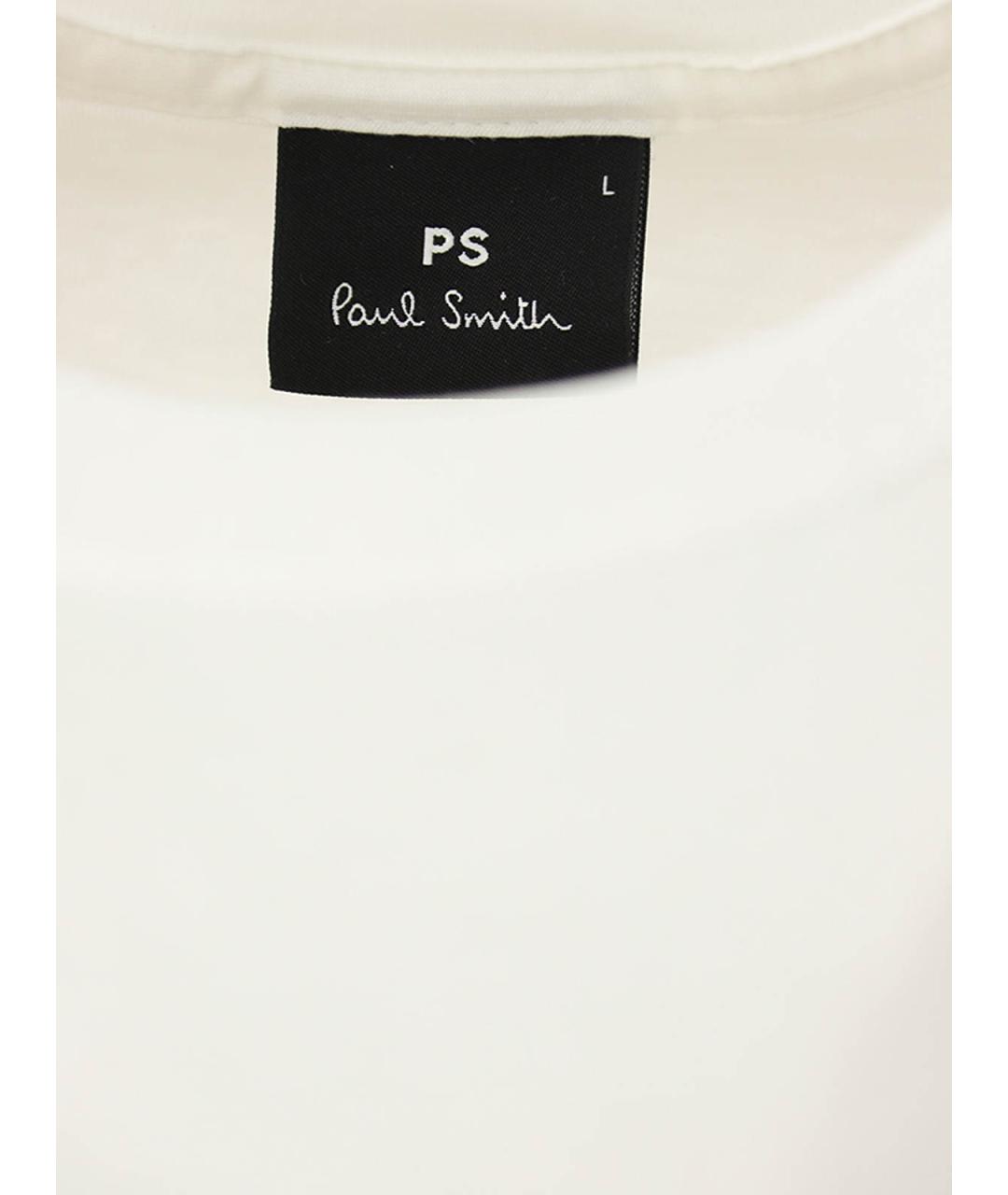 PS BY PAUL SMITH Белая хлопковая футболка, фото 5