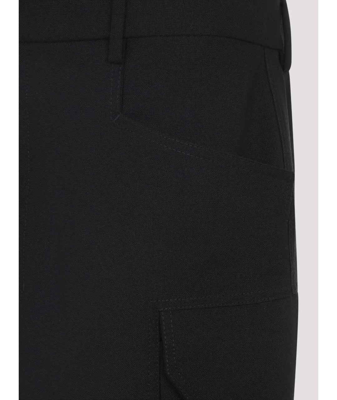 RICK OWENS Черная шерстяная юбка миди, фото 3