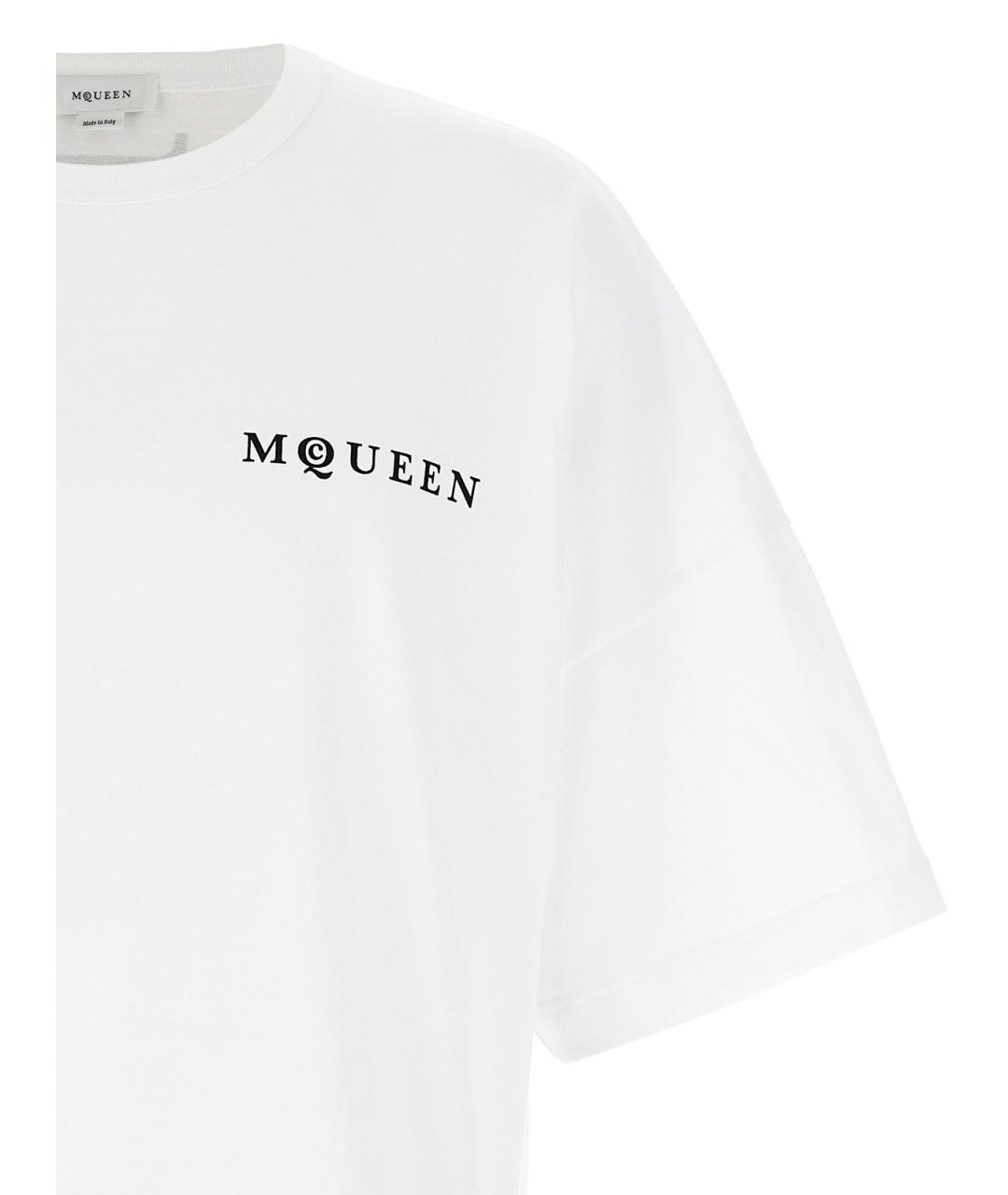 ALEXANDER MCQUEEN Белая хлопковая футболка, фото 3