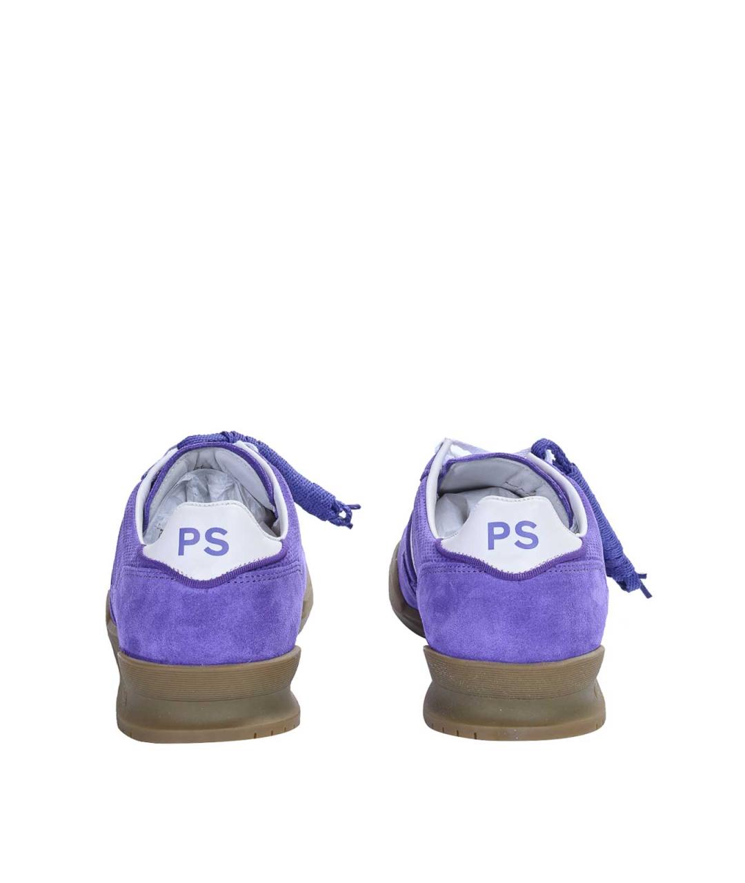 PS BY PAUL SMITH Фиолетовые замшевые низкие кроссовки / кеды, фото 5
