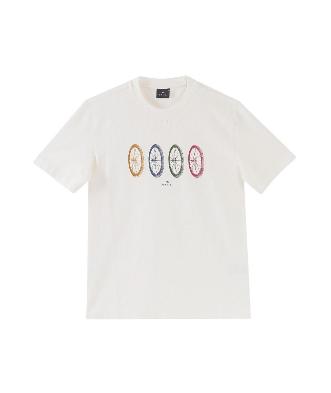 PS BY PAUL SMITH Белая хлопковая футболка, фото 1