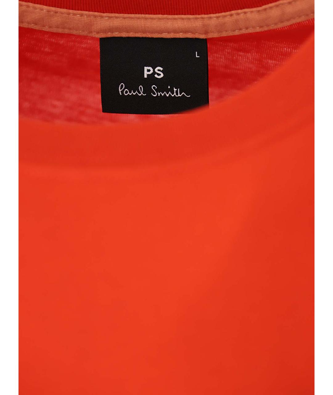 PS BY PAUL SMITH Красная хлопковая футболка, фото 5