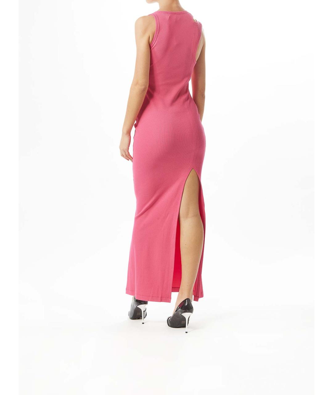 VERSACE JEANS COUTURE Розовое хлопковое вечернее платье, фото 5