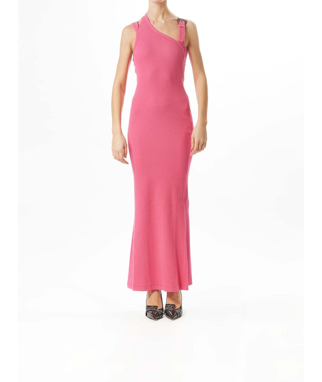 VERSACE JEANS COUTURE Розовое хлопковое вечернее платье, фото 2