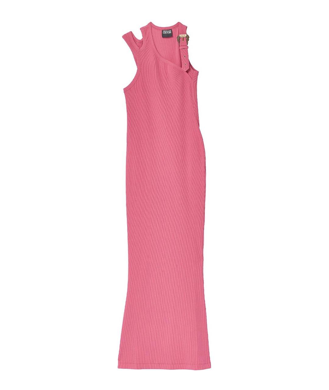 VERSACE JEANS COUTURE Розовое хлопковое вечернее платье, фото 1