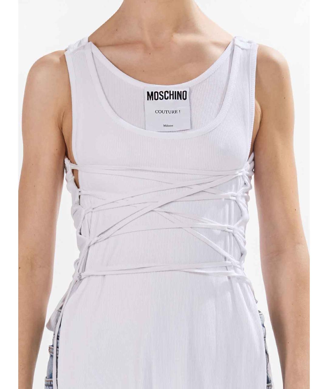 MOSCHINO Белая майка, фото 5