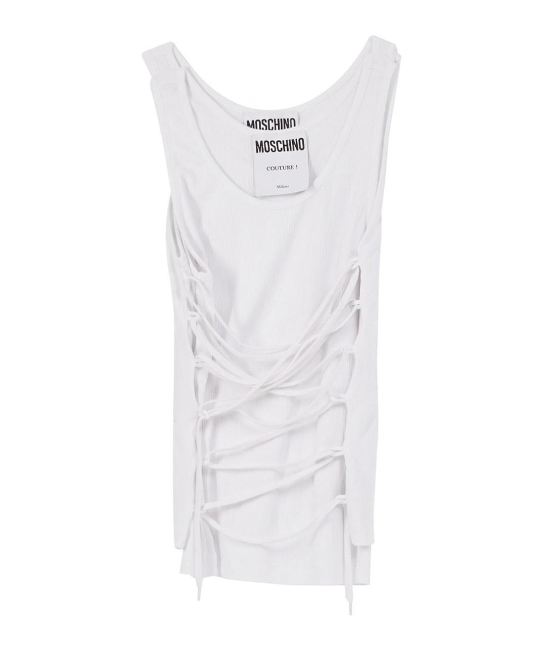 MOSCHINO Белая майка, фото 1