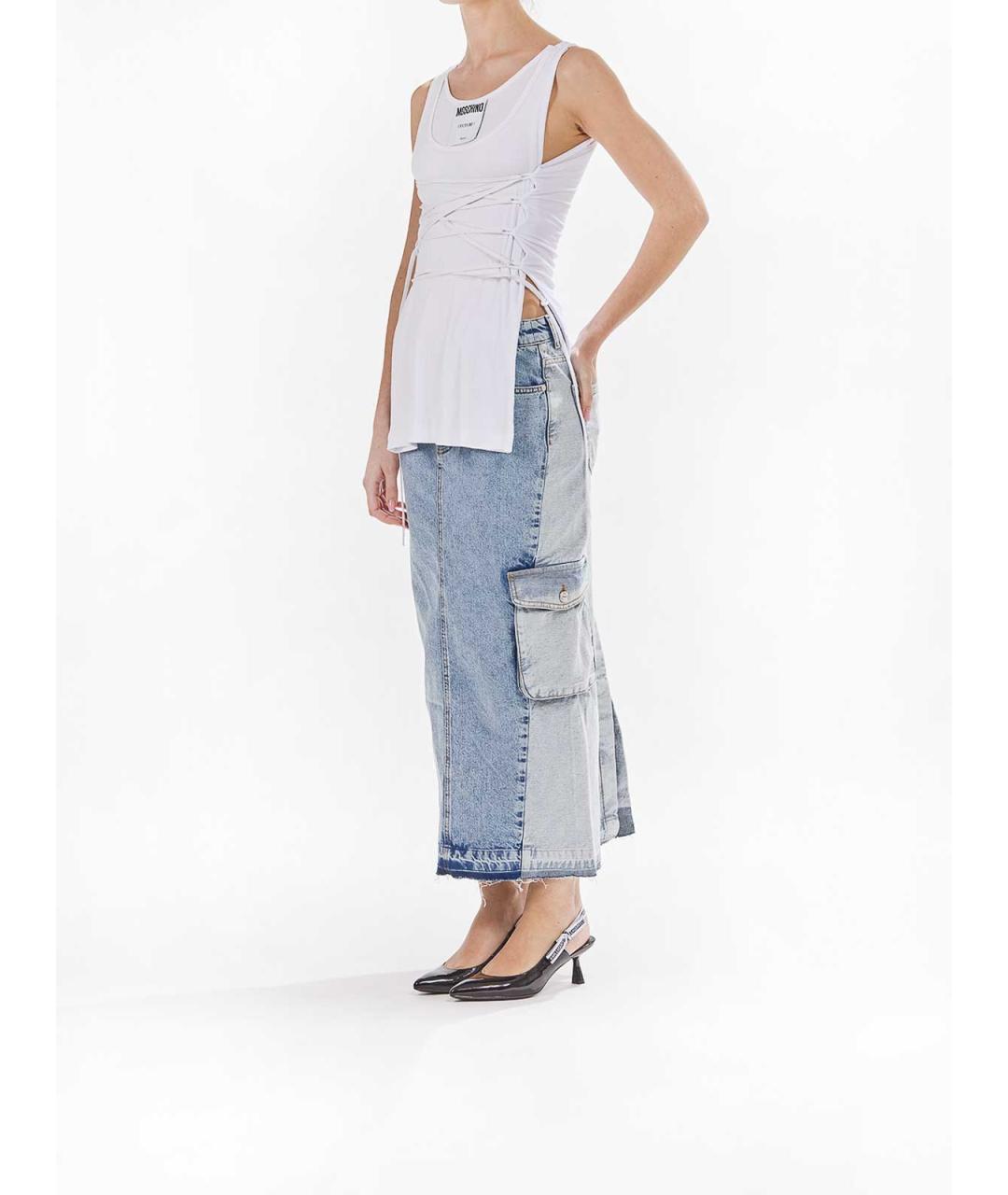 MOSCHINO Белая майка, фото 3