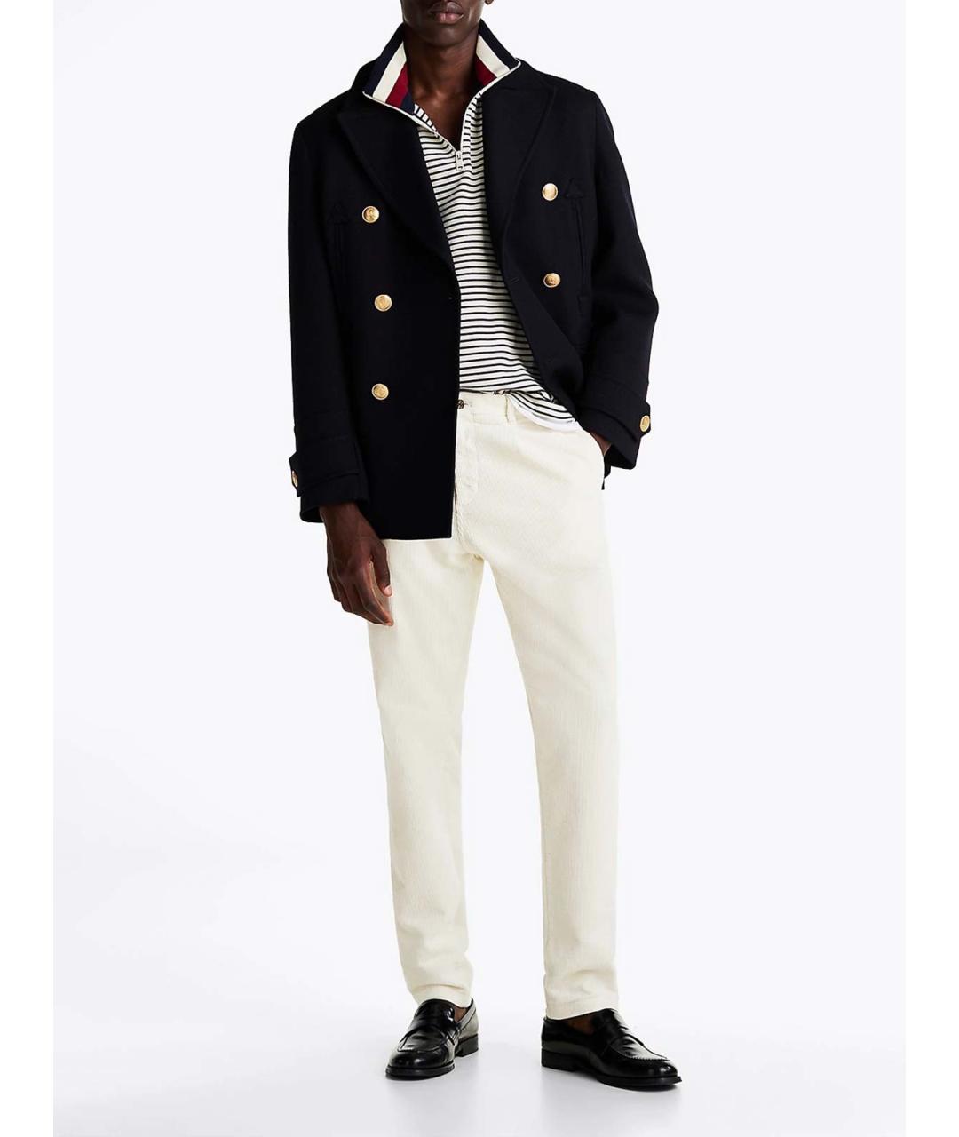 TOMMY HILFIGER Белые хлопковые повседневные брюки, фото 2