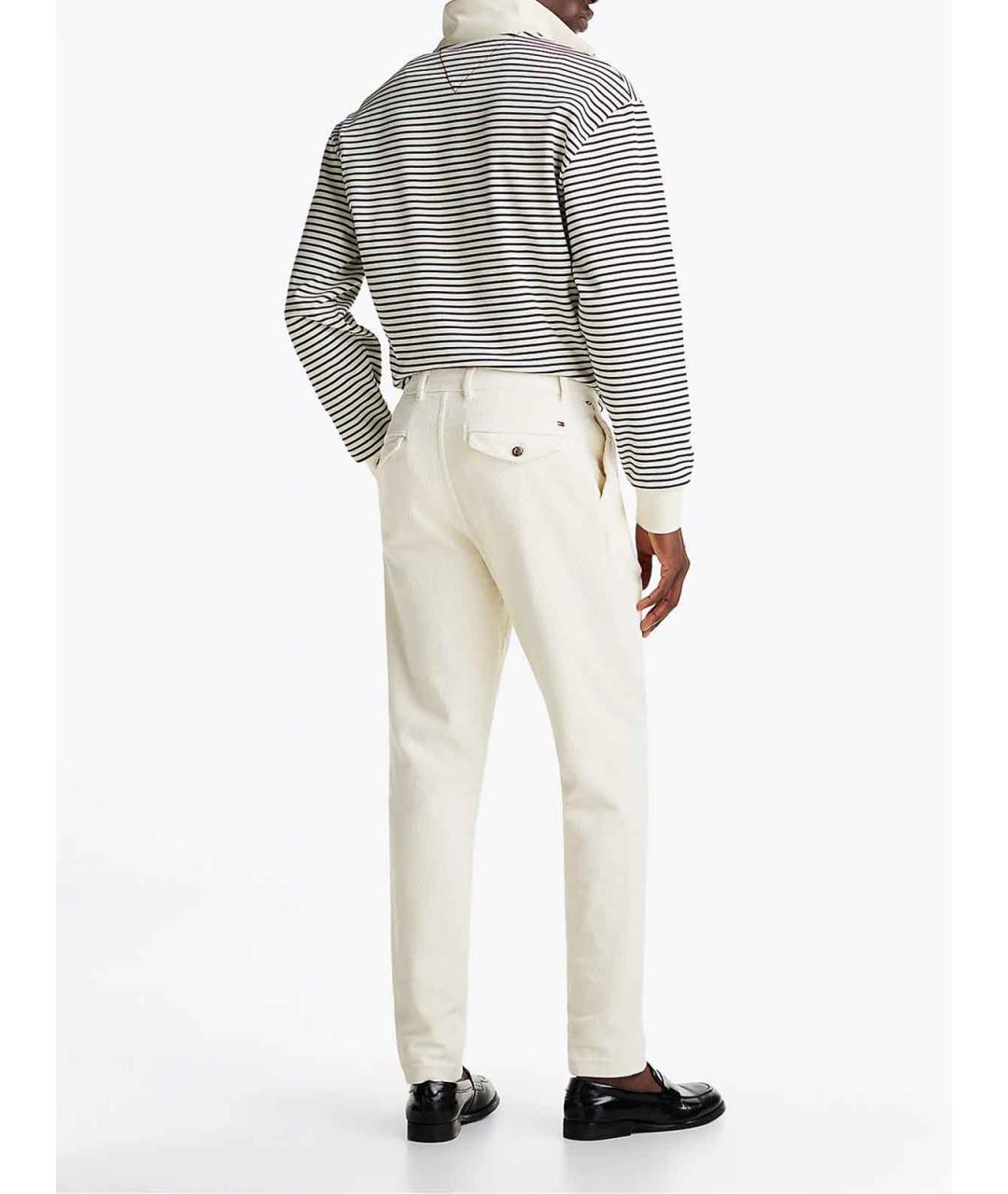 TOMMY HILFIGER Белые хлопковые повседневные брюки, фото 3