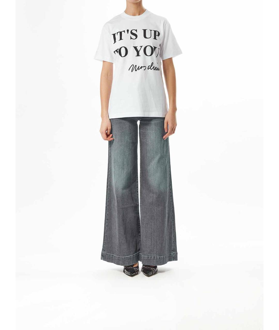 MOSCHINO Белая хлопковая футболка, фото 2