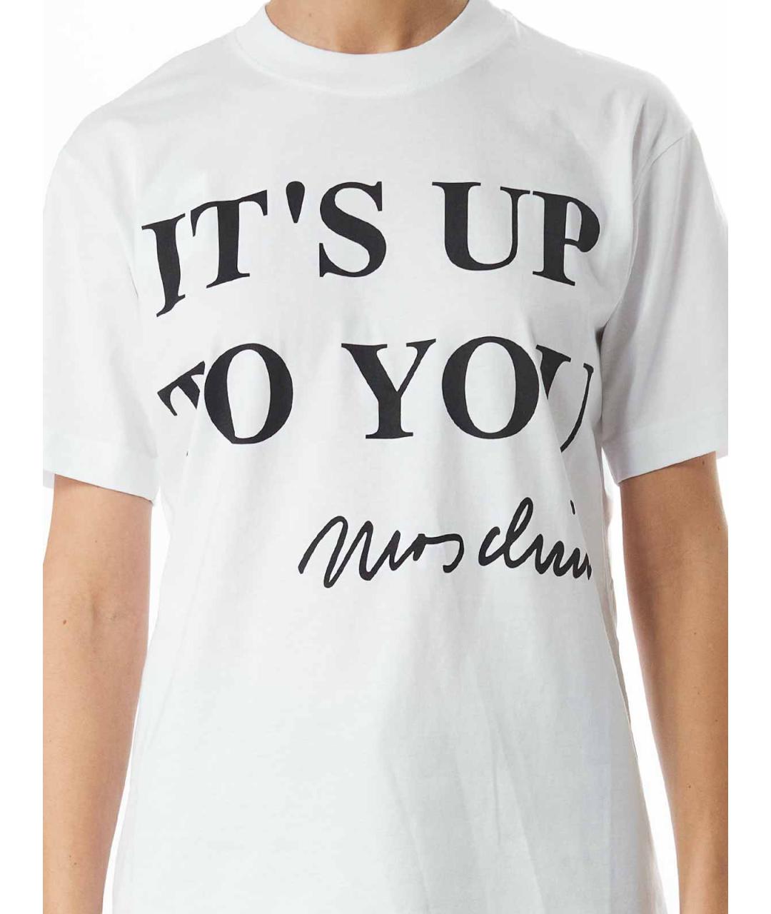 MOSCHINO Белая хлопковая футболка, фото 5
