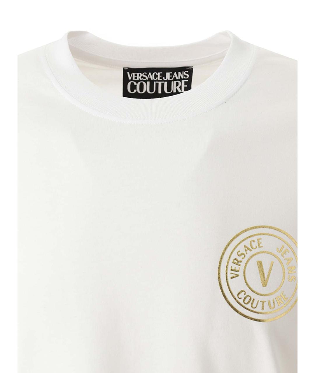 VERSACE JEANS COUTURE Белая хлопковая футболка, фото 4