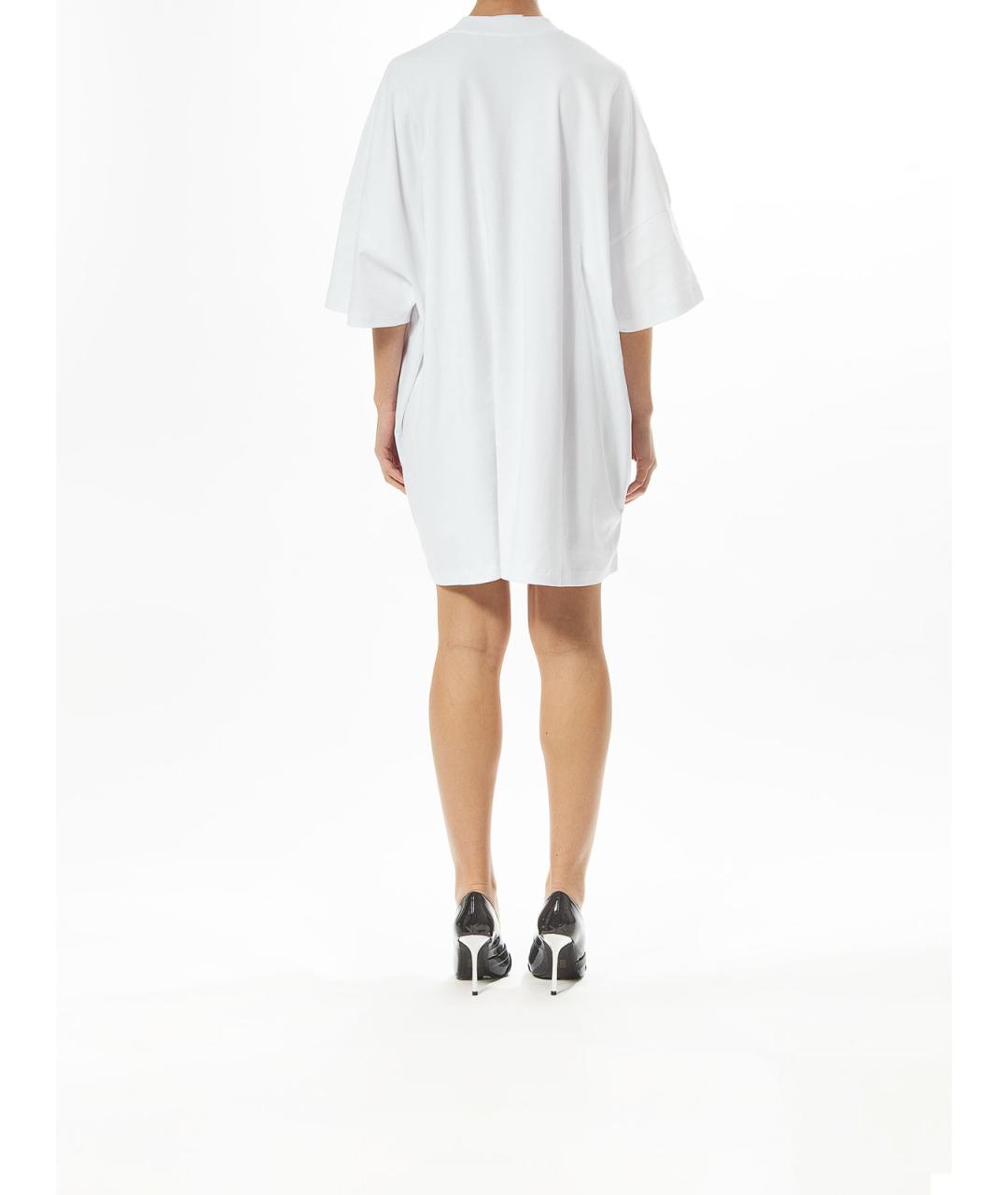 MOSCHINO Белое хлопковое повседневное платье, фото 4
