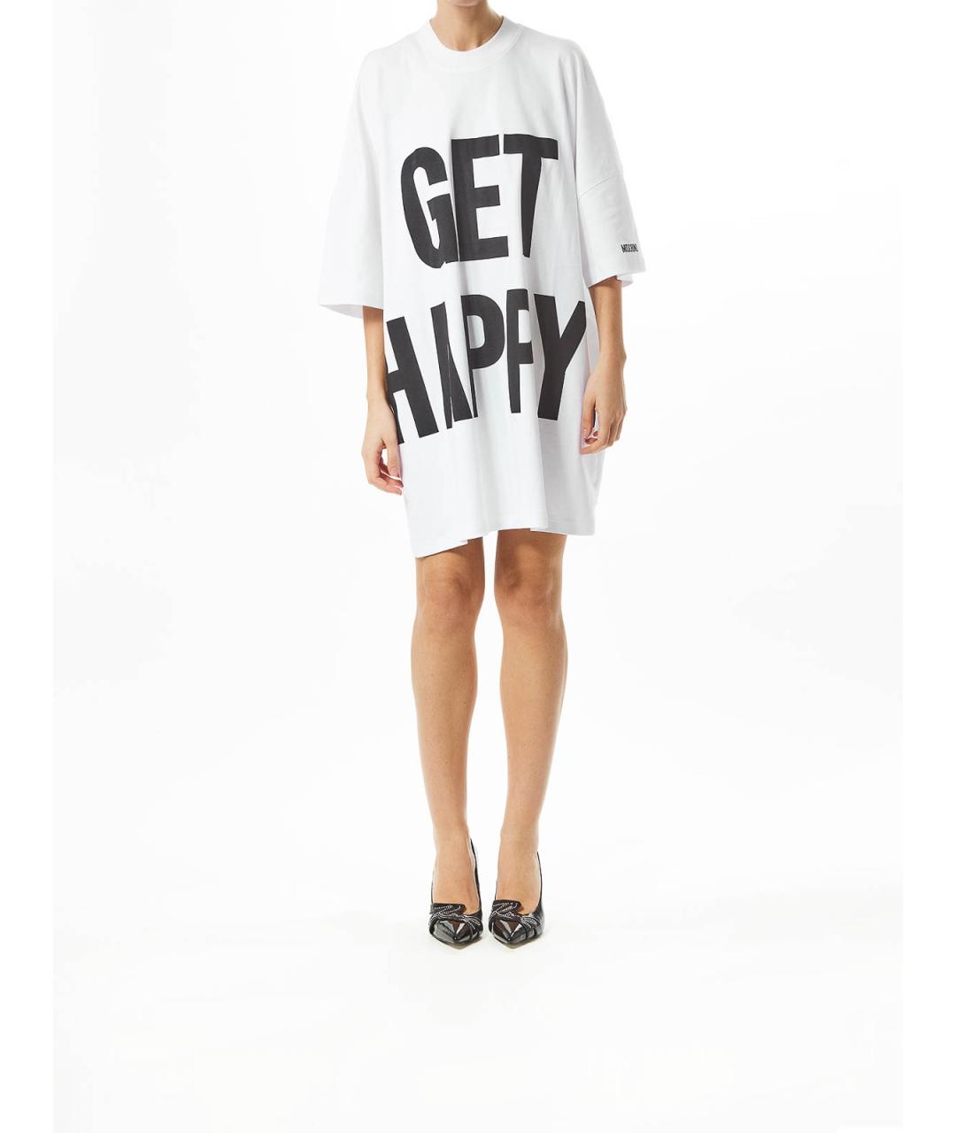 MOSCHINO Белое хлопковое повседневное платье, фото 2
