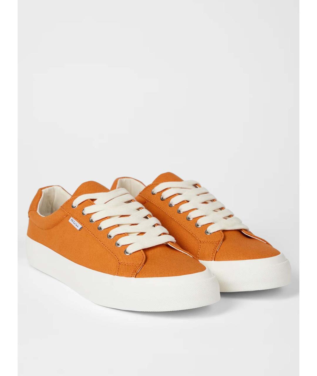 PS BY PAUL SMITH Оранжевые текстильные низкие кроссовки / кеды, фото 2
