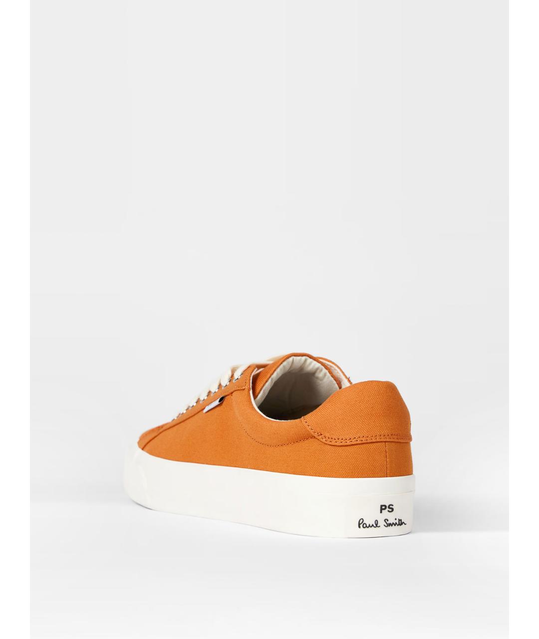 PS BY PAUL SMITH Оранжевые текстильные низкие кроссовки / кеды, фото 5