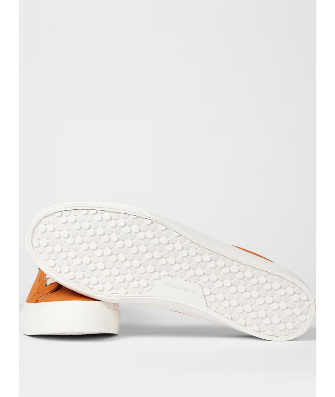 PS BY PAUL SMITH Оранжевые текстильные низкие кроссовки / кеды, фото 3