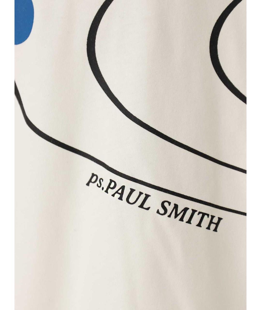 PS BY PAUL SMITH Белая хлопковая футболка, фото 3