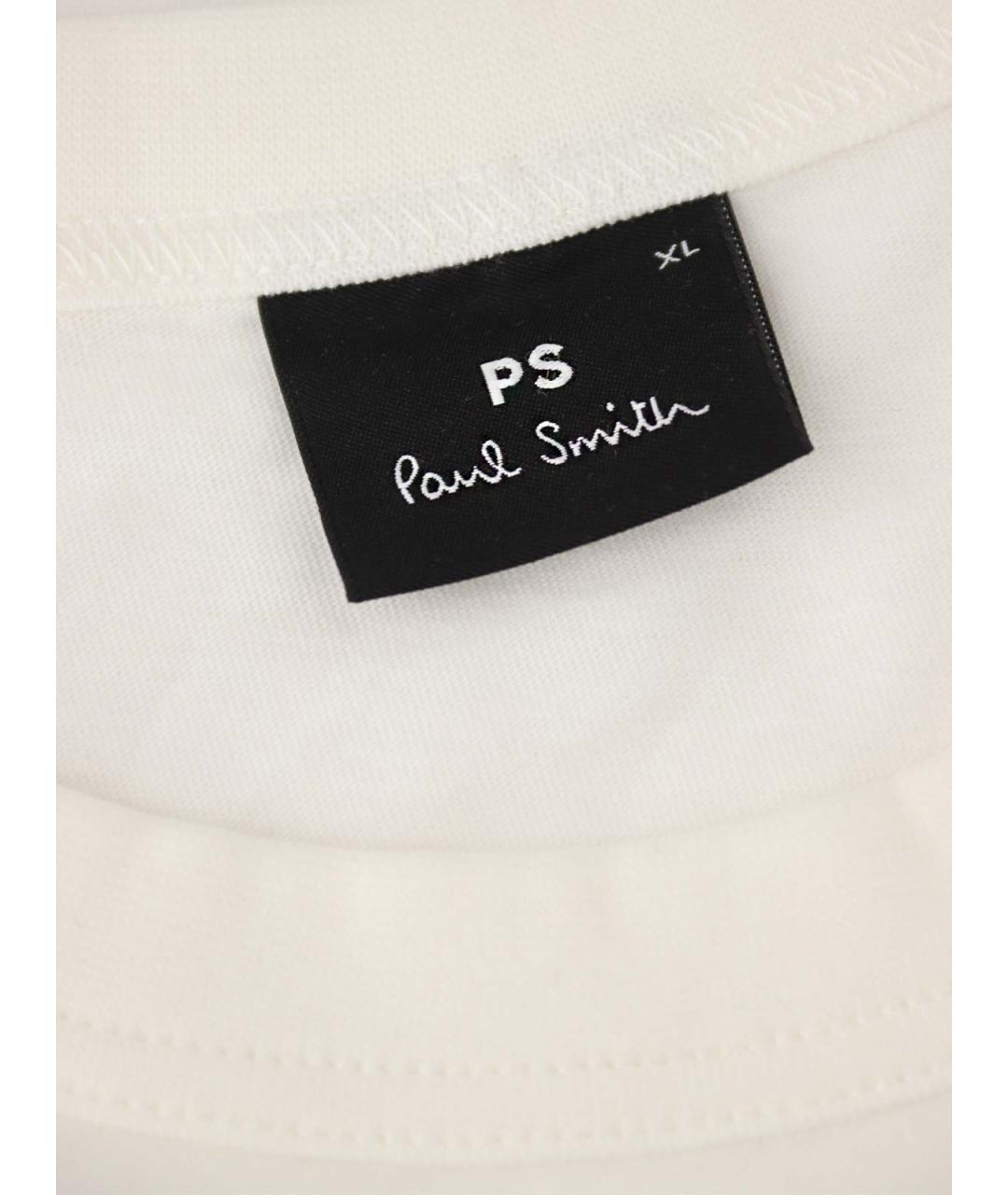 PS BY PAUL SMITH Белая хлопковая футболка, фото 5
