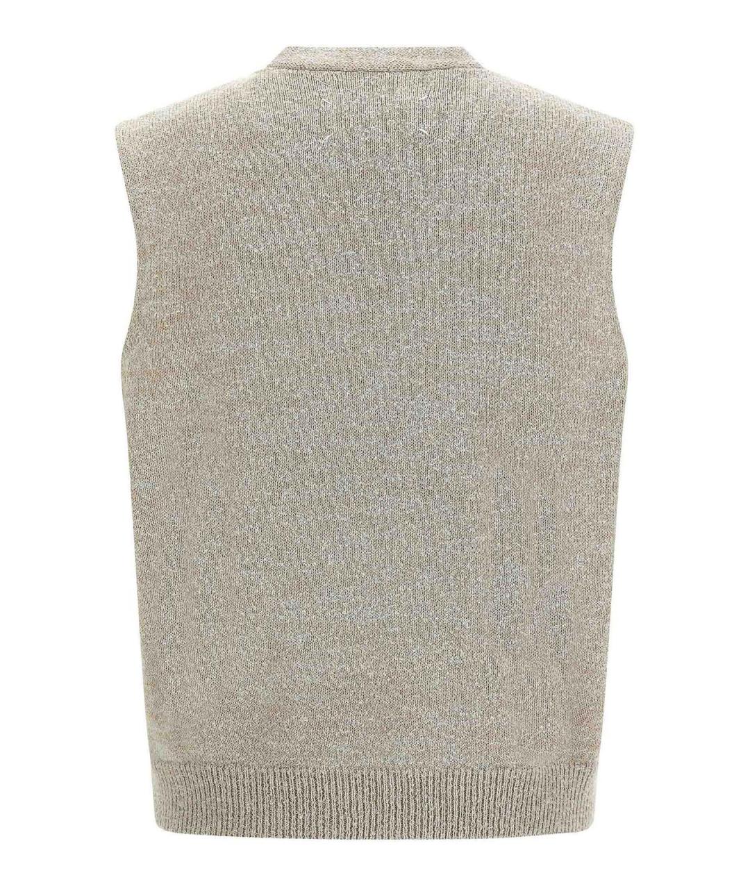 MAISON MARGIELA Бежевая хлопковая жилетка, фото 2
