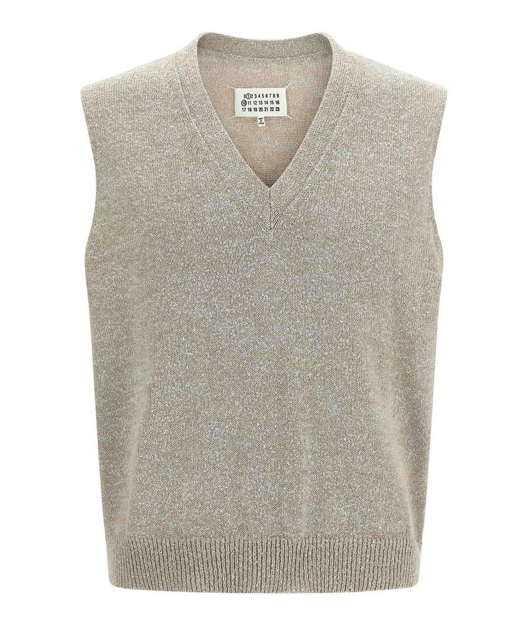 MAISON MARGIELA Бежевая хлопковая жилетка, фото 1