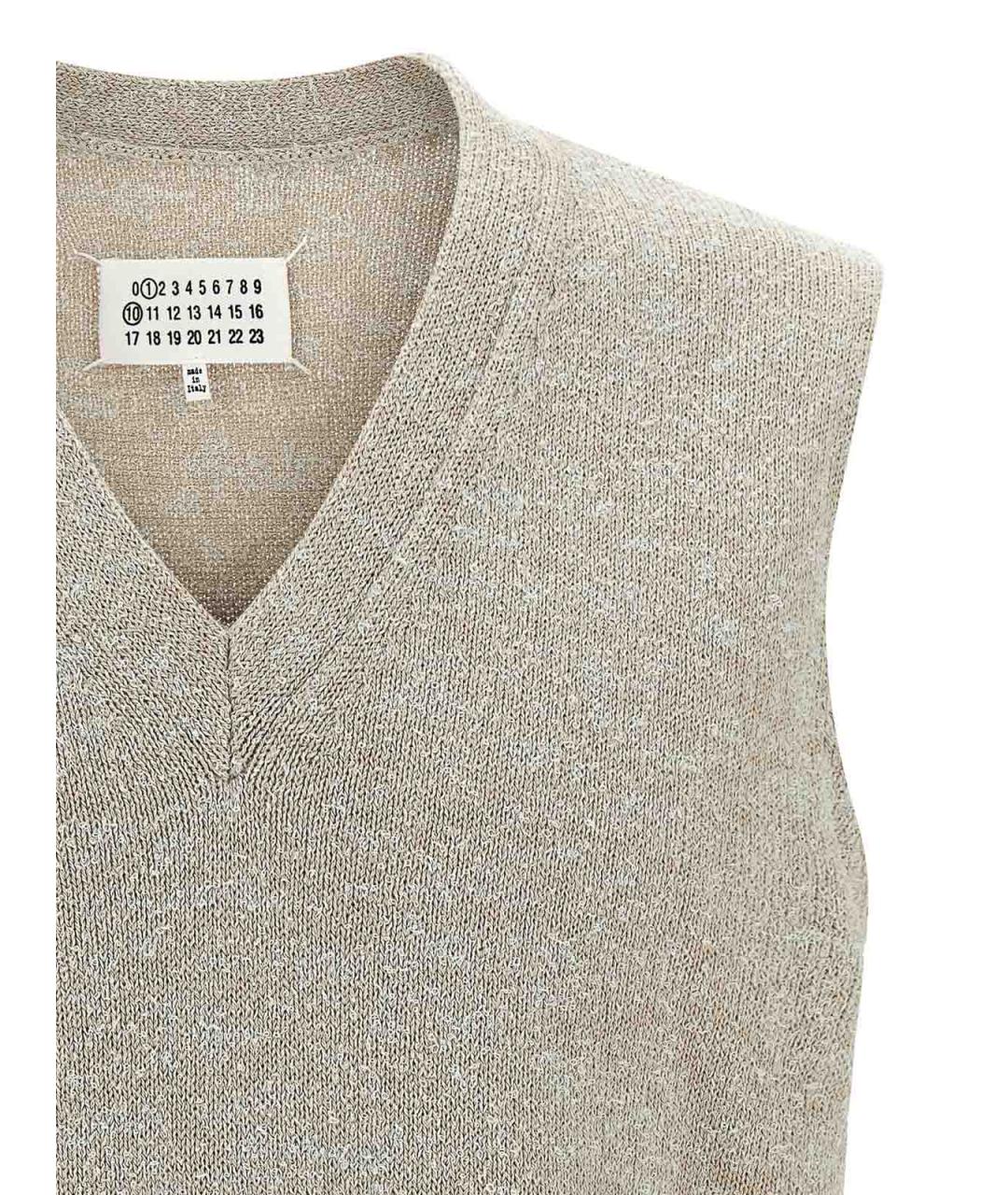 MAISON MARGIELA Бежевая хлопковая жилетка, фото 3