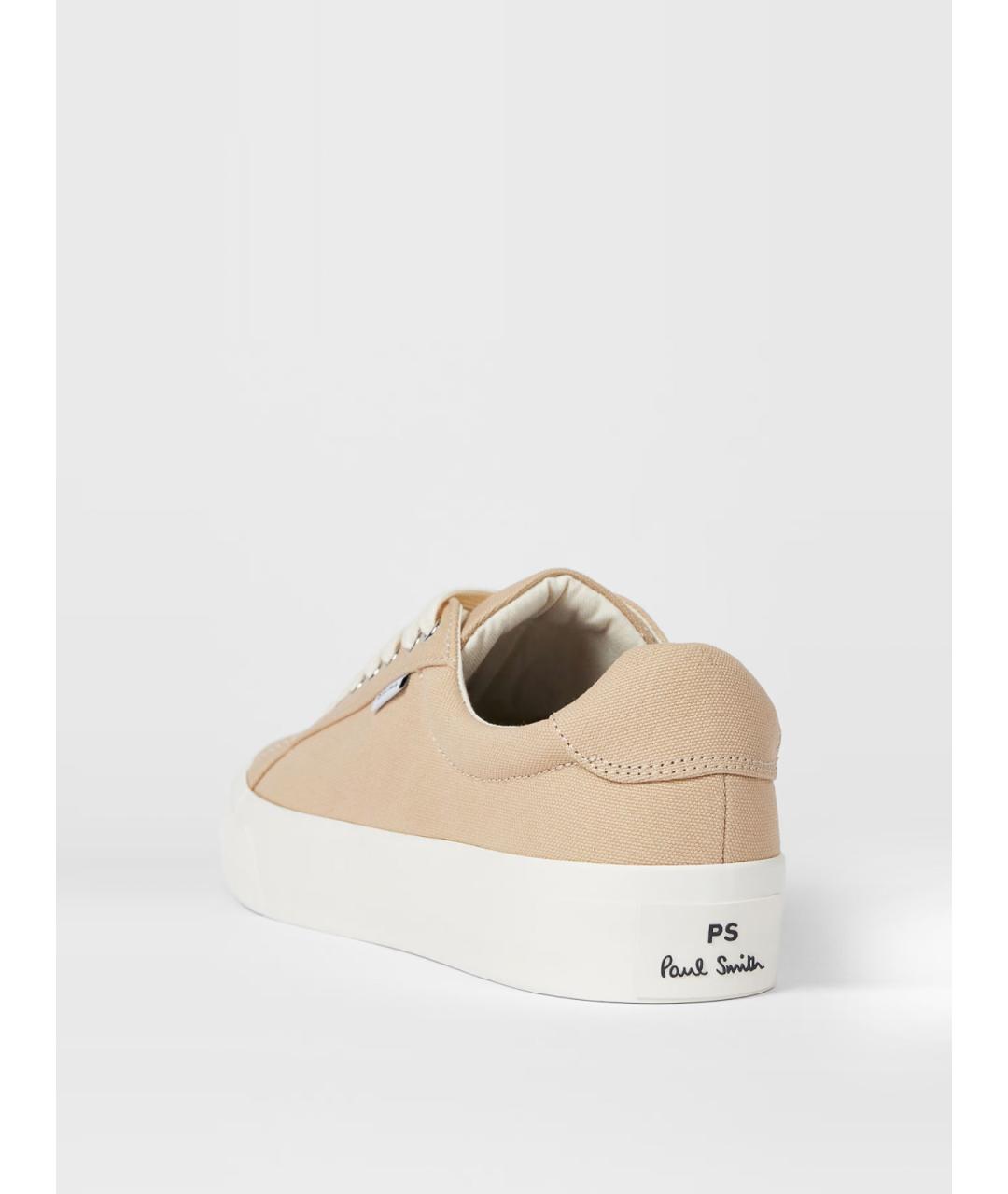 PS BY PAUL SMITH Бежевые текстильные низкие кроссовки / кеды, фото 5