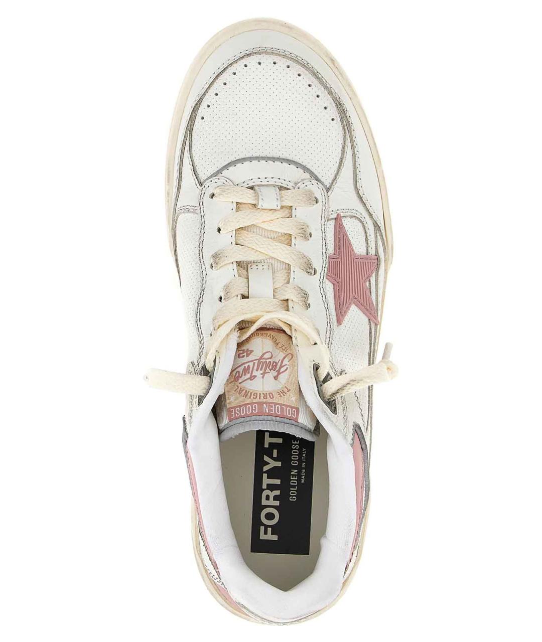 GOLDEN GOOSE Бежевые кожаные кроссовки, фото 4
