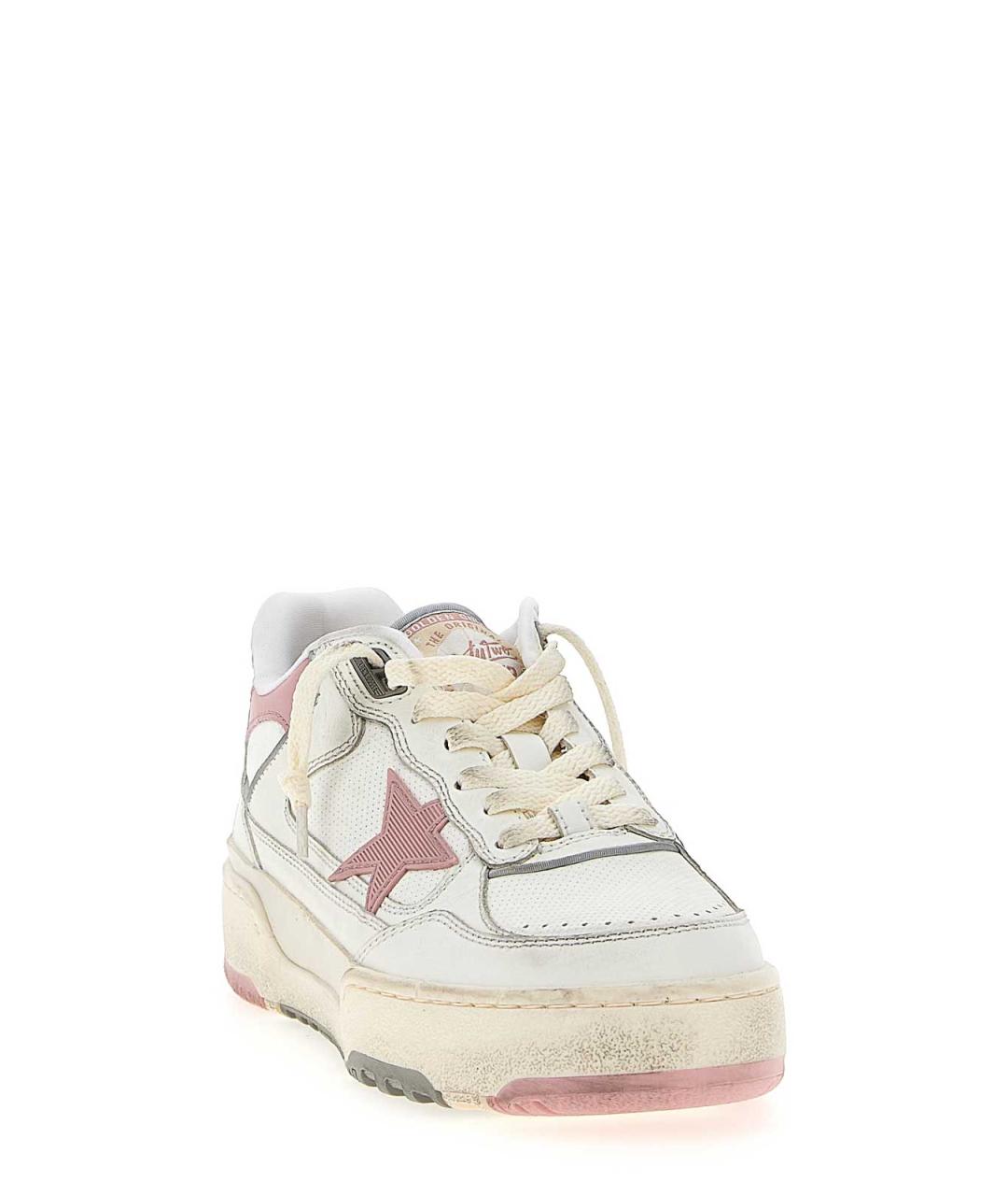 GOLDEN GOOSE Бежевые кожаные кроссовки, фото 2