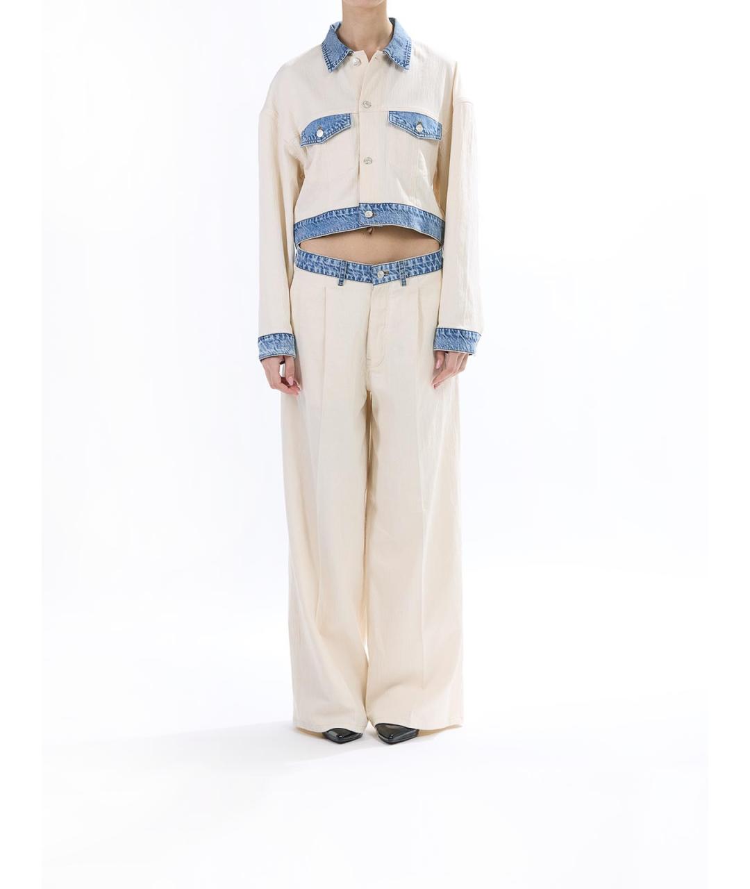 MOSCHINO JEANS Бежевая хлопковая куртка, фото 2