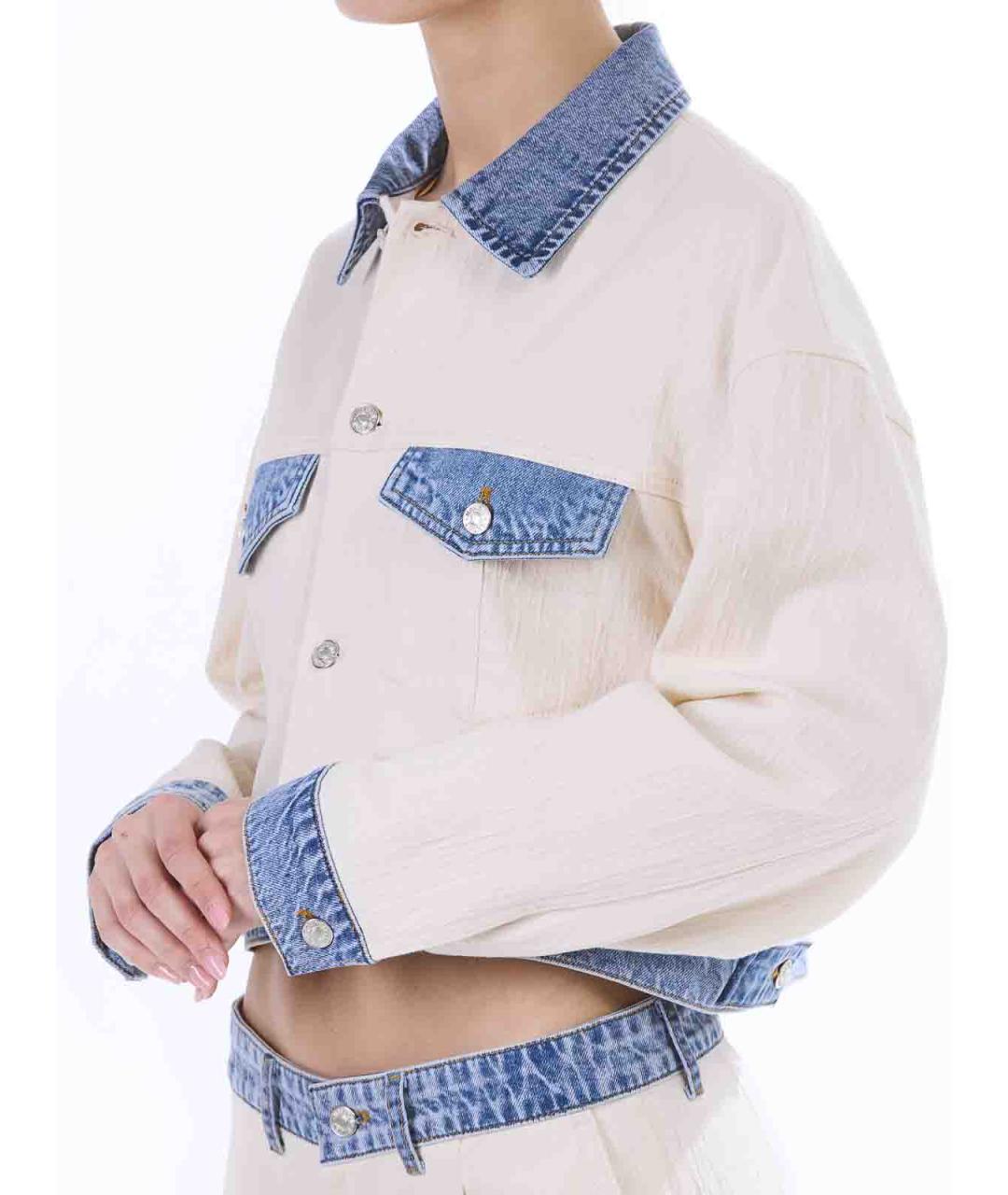 MOSCHINO JEANS Бежевая хлопковая куртка, фото 5