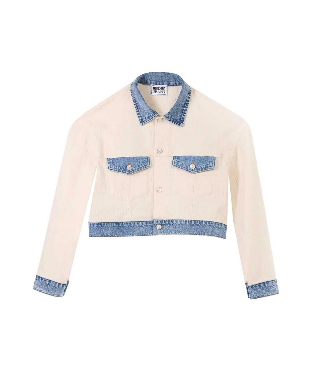 MOSCHINO JEANS Бежевая хлопковая куртка, фото 1