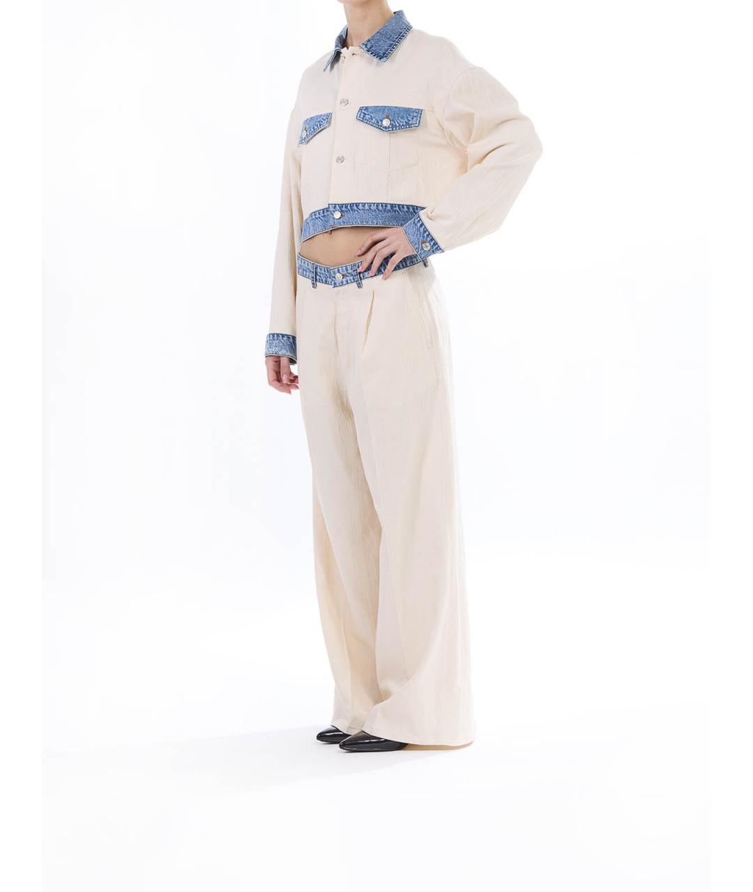 MOSCHINO JEANS Бежевая хлопковая куртка, фото 3