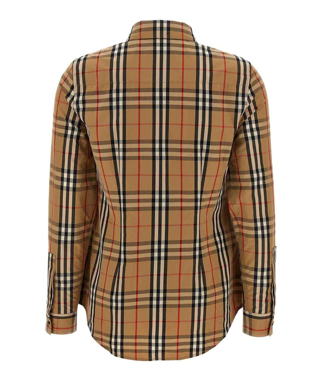 BURBERRY Бежевая хлопковая рубашка, фото 2