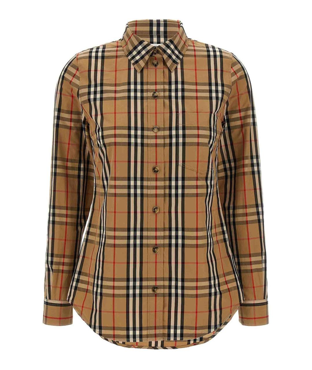 BURBERRY Бежевая хлопковая рубашка, фото 1